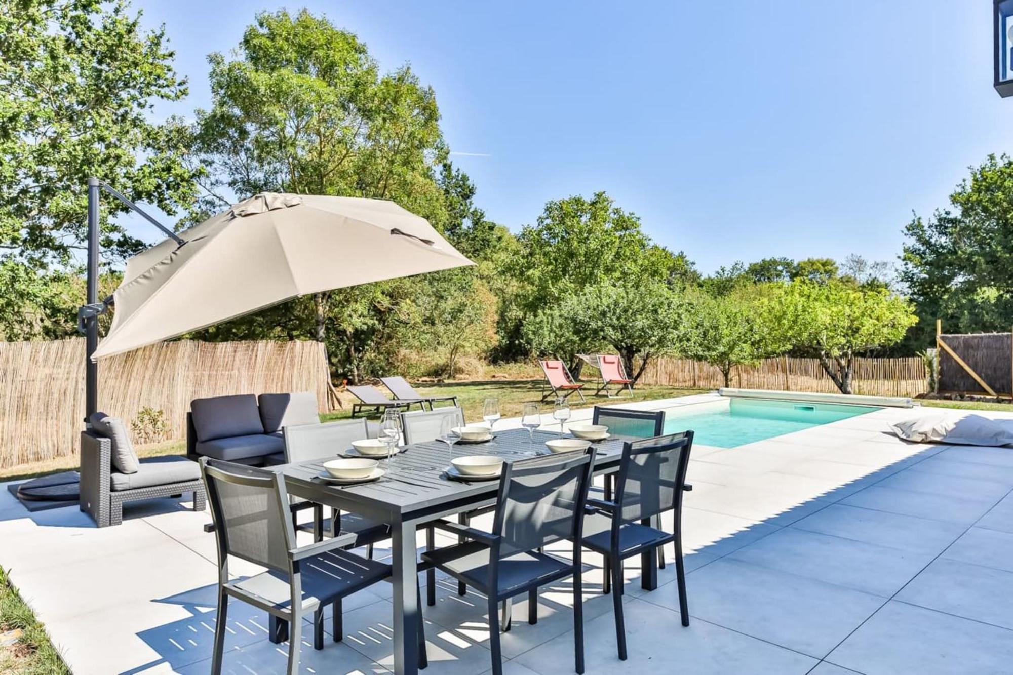 Chiron Reculeau - Piscine - Wifi Villa Bois-de-Cené Dış mekan fotoğraf